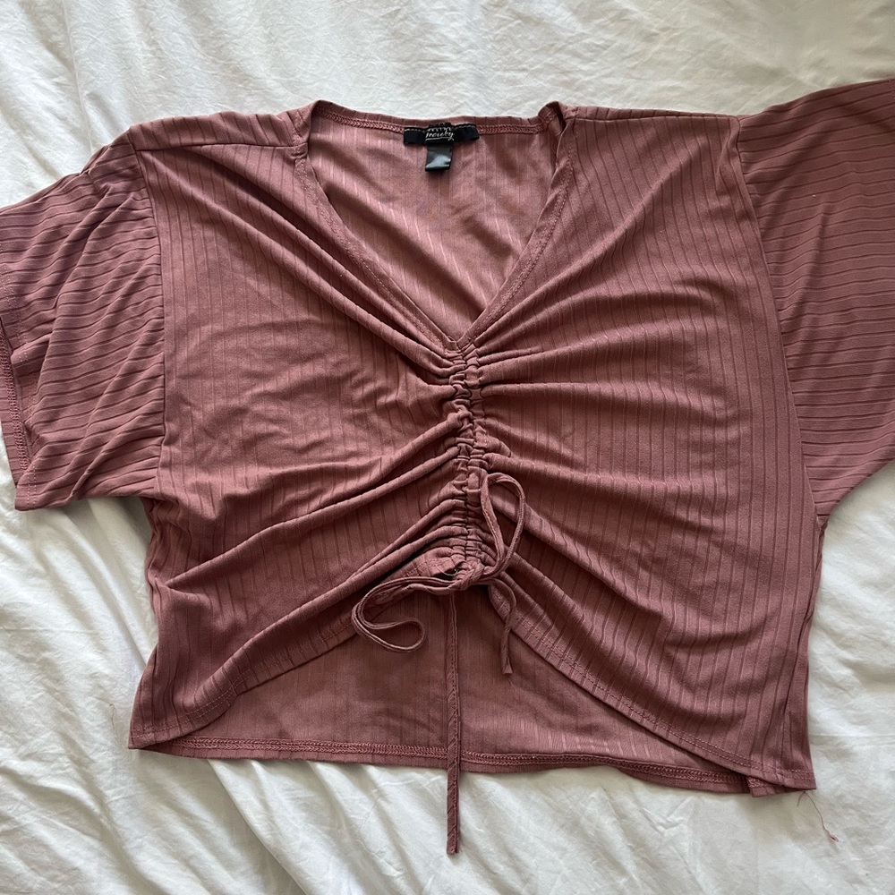 Women's Ruched Mauve Top